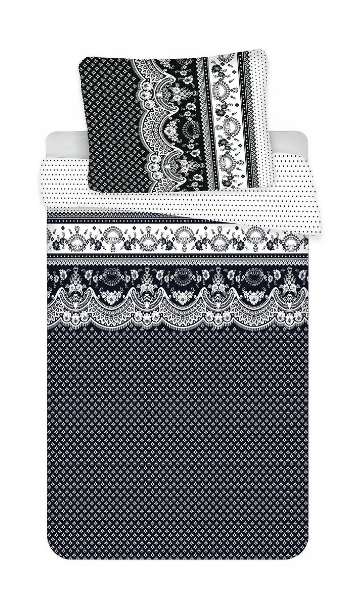 Dekbedovertrek Set 4 Delen 140x200cm + 70x90cm - Wit Ornament