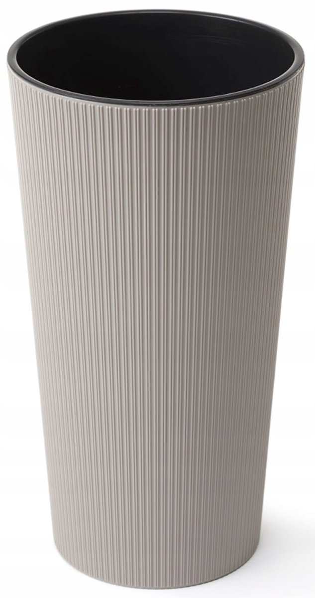 Lilia Jumper Plantenbak Ø40cm H75cm Taupe met Inzetstuk