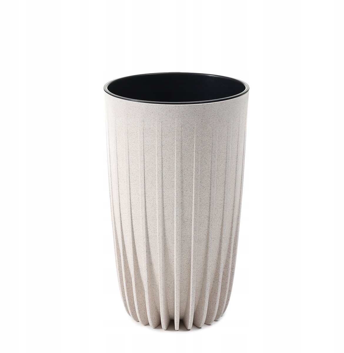 MIRA Hoge Pot ECO Wood Beige Ø 25cm - Stijlvol & Weerbestendig