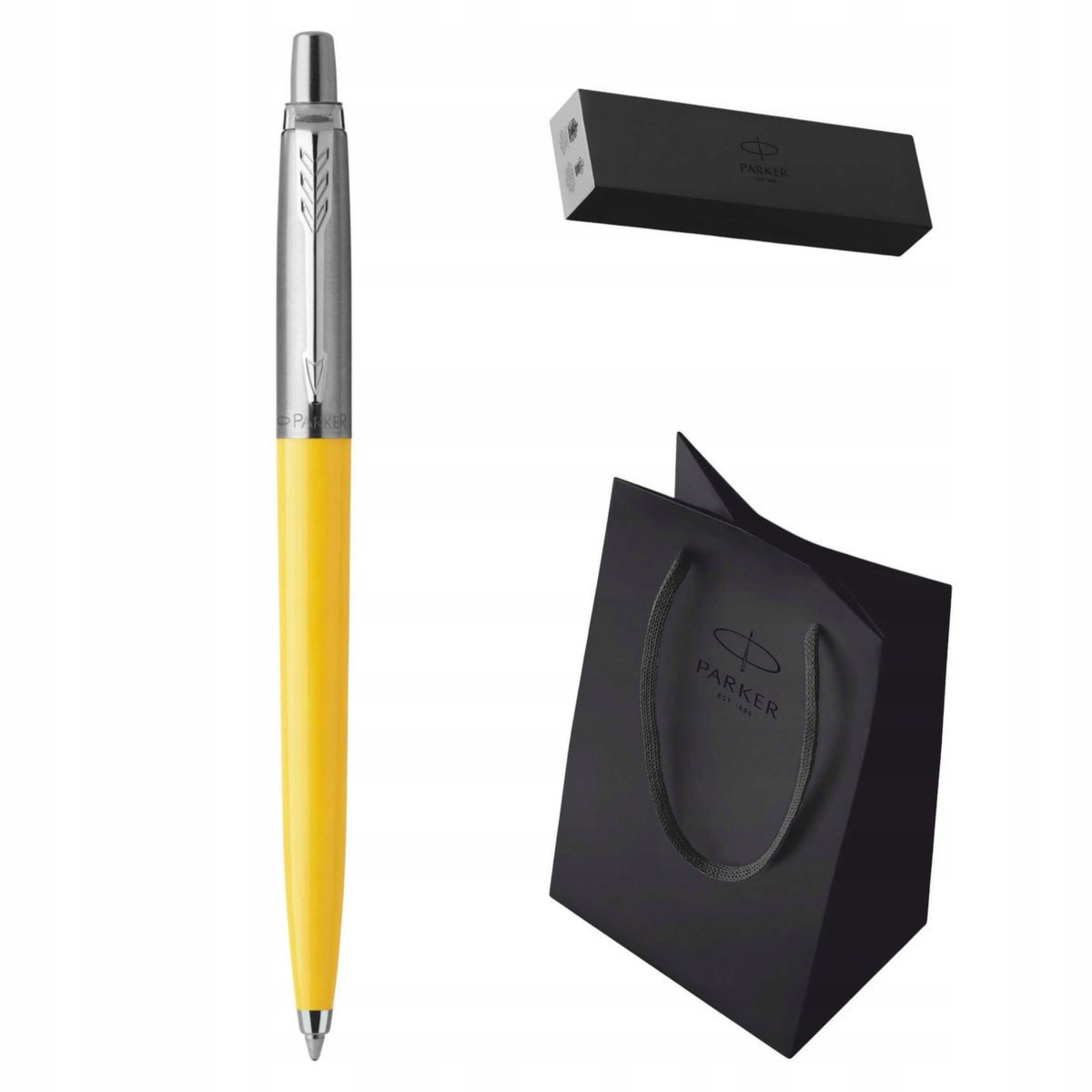 Parker Jotter Sunshine gele pen - blauwe inkt - geschenkdoos