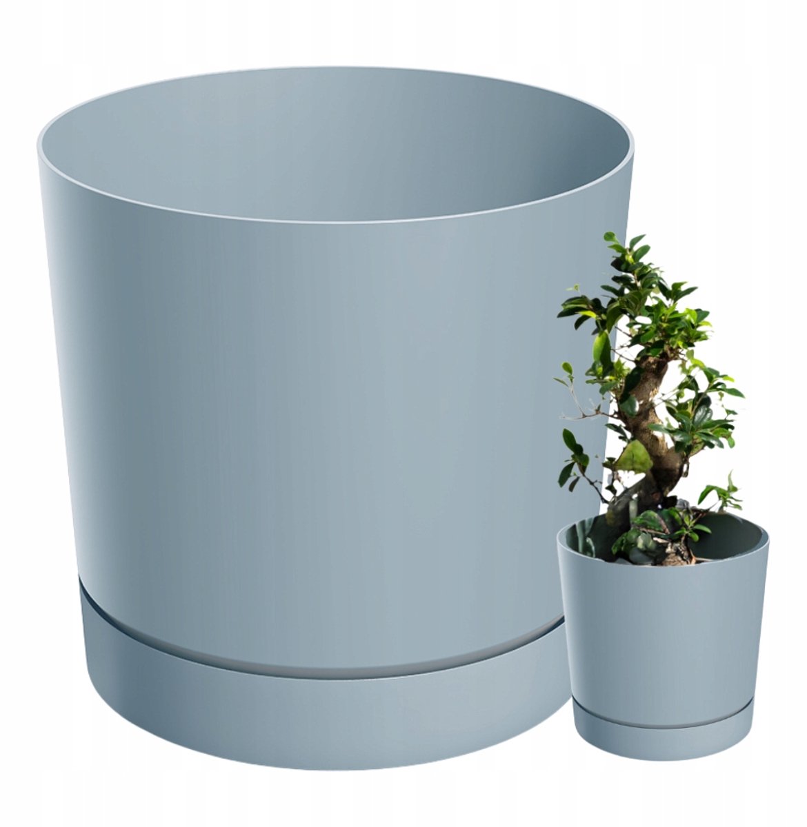 TUBO P bloempot 35cm Lichtgrijs met standaard - Stijlvol en praktisch