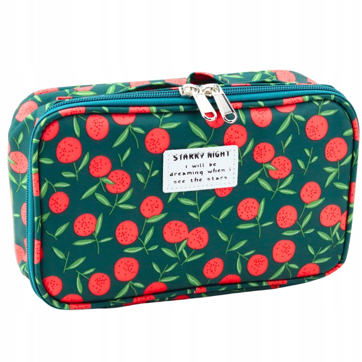 Etui Organizer Cosmetische Tas Kersen Groen 22,5 cm