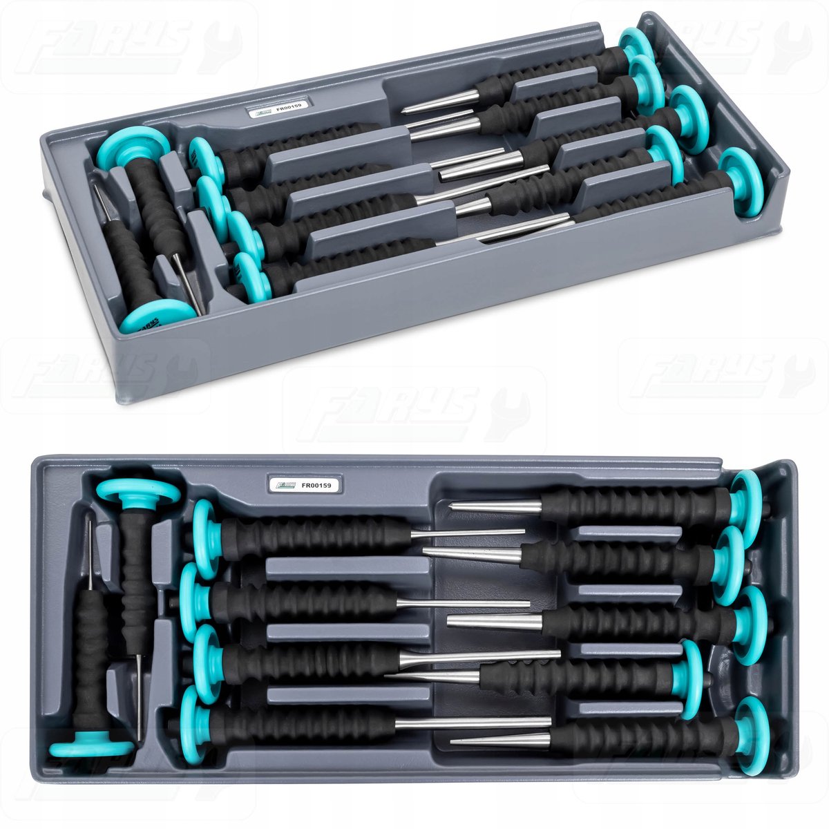 Premium Set Uitklopgereedschap 11 Delen - Chroom-Molybdeen Staal