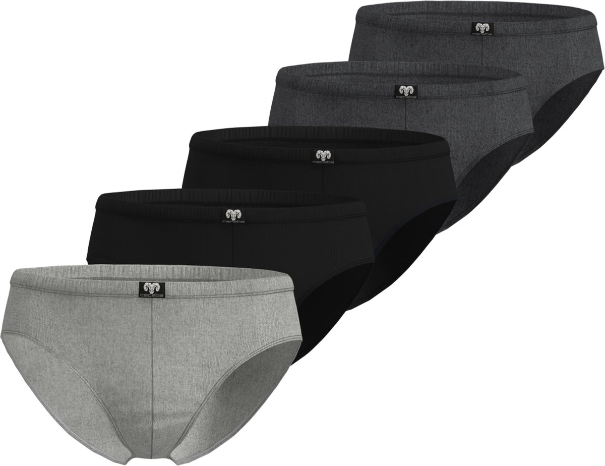 CECEBA Challenger Herenslip - 5-pack Multipack - Grijs