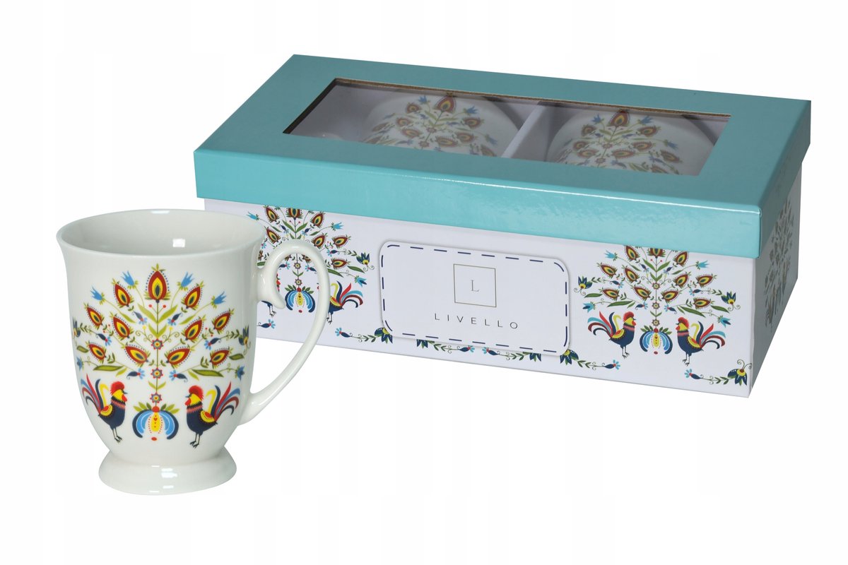 Livello Porseleinen Mokkenset - 2x 350ml - Folkdesign