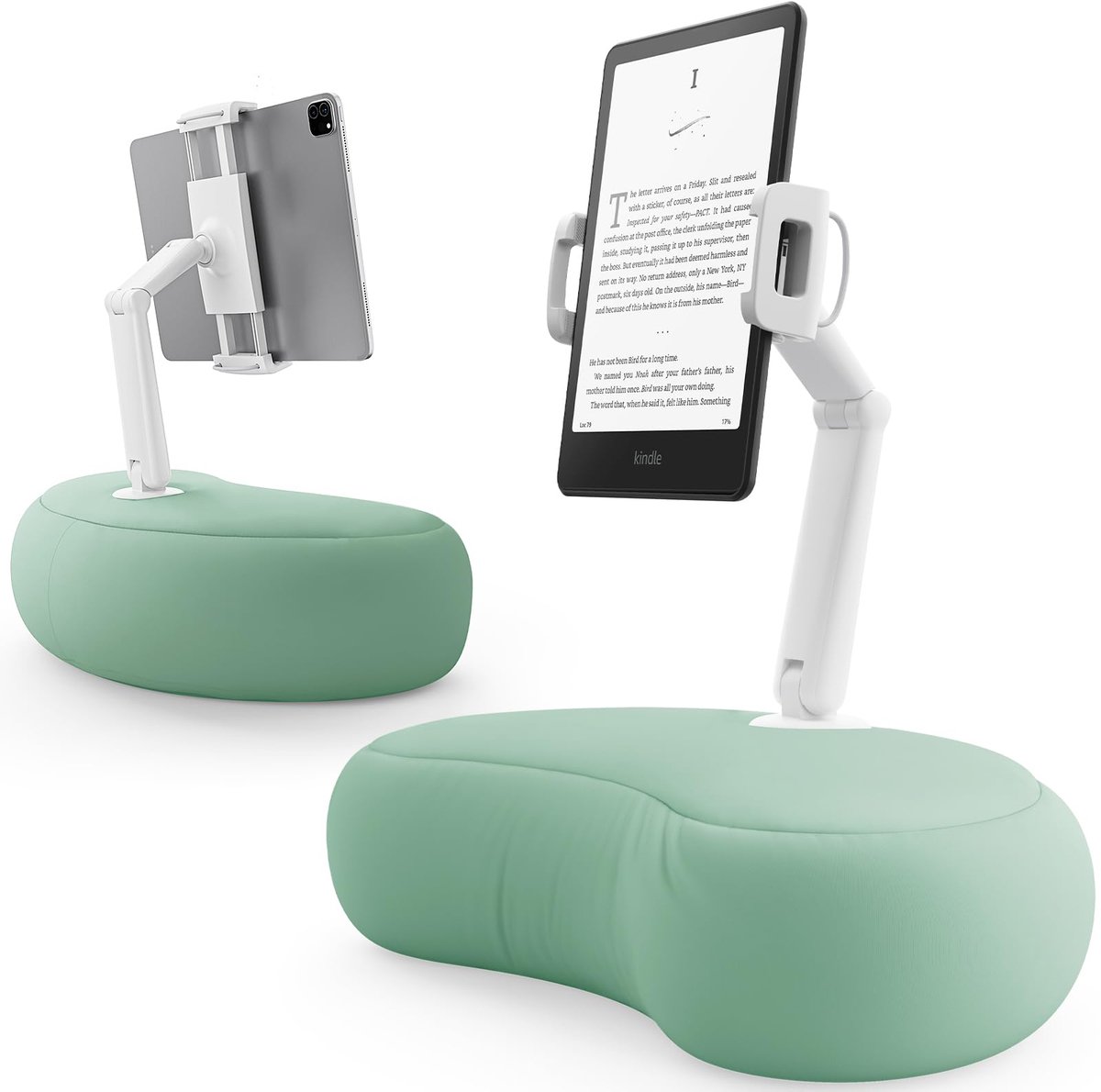 Unyqoos® Ergonomische verstelbare tablethouder met dubbele arm voor diverse apparaten