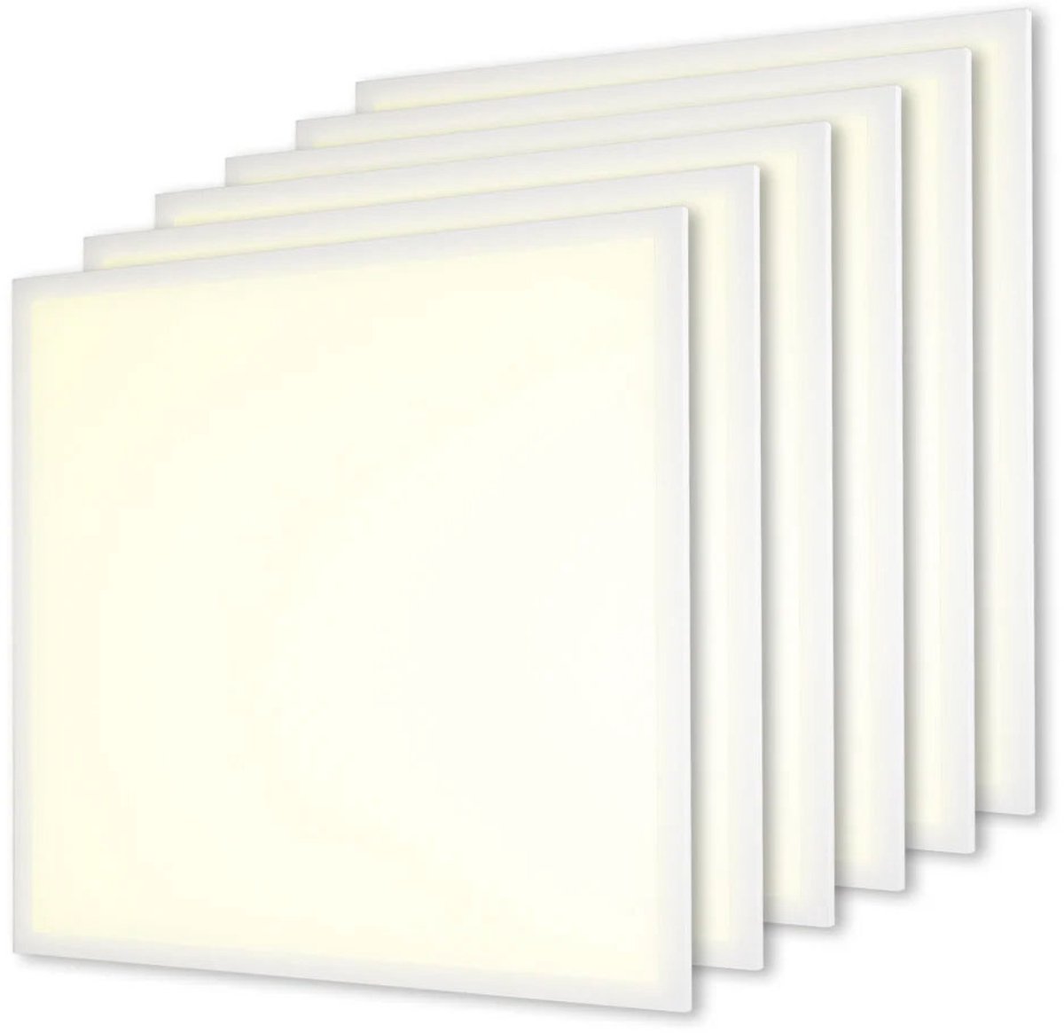 HOFTRONIC 6x LED Paneel - 62x62 cm - 36 Watt - 4860lm (135lm/W) - 3000K warm wit - Flikkervrij - UGR22 - 5 jaar garantie