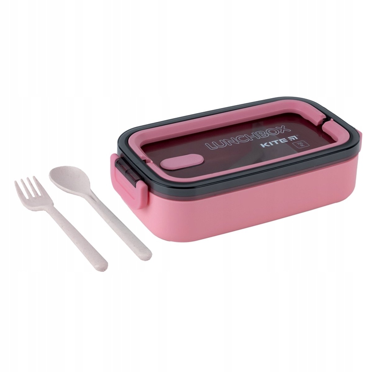 Kite Lunchbox 700ml Roze met Vakjes en Bestek - BPA-vrij