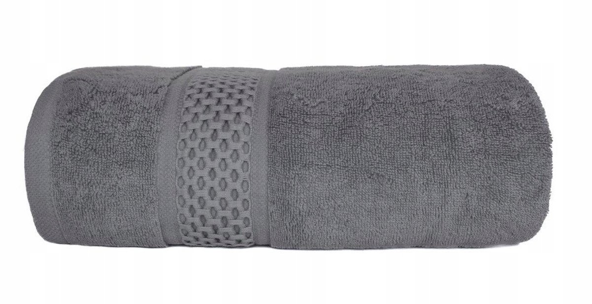 Zachte Grafiet Grijze Katoenen Badhanddoek 70x140cm, 550 gsm