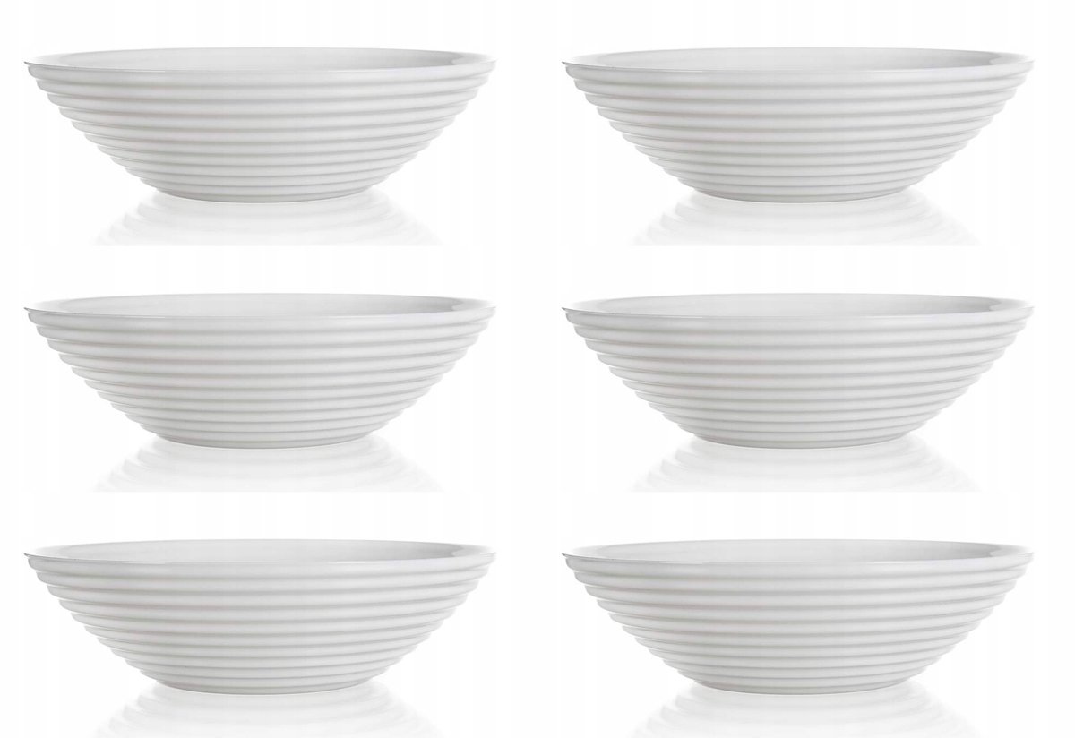 Luminarc Harena Diepe Kom - 6x 20 cm - Wit Gehard Glas