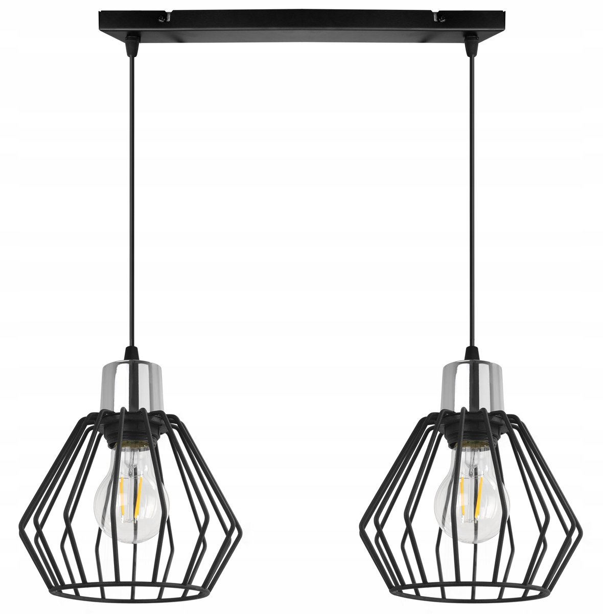 Nuvola Hanglamp Zwart Metaal E27 - Modern Loft Design