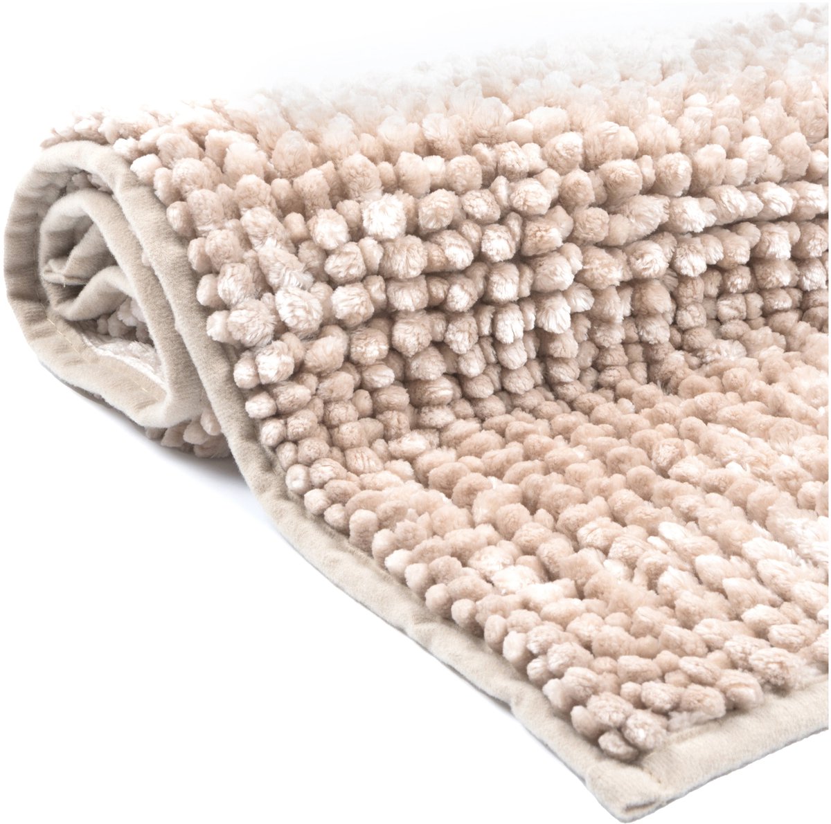 Zacht Antislip Badmat Beige 60x90cm - Dik en Pluizig