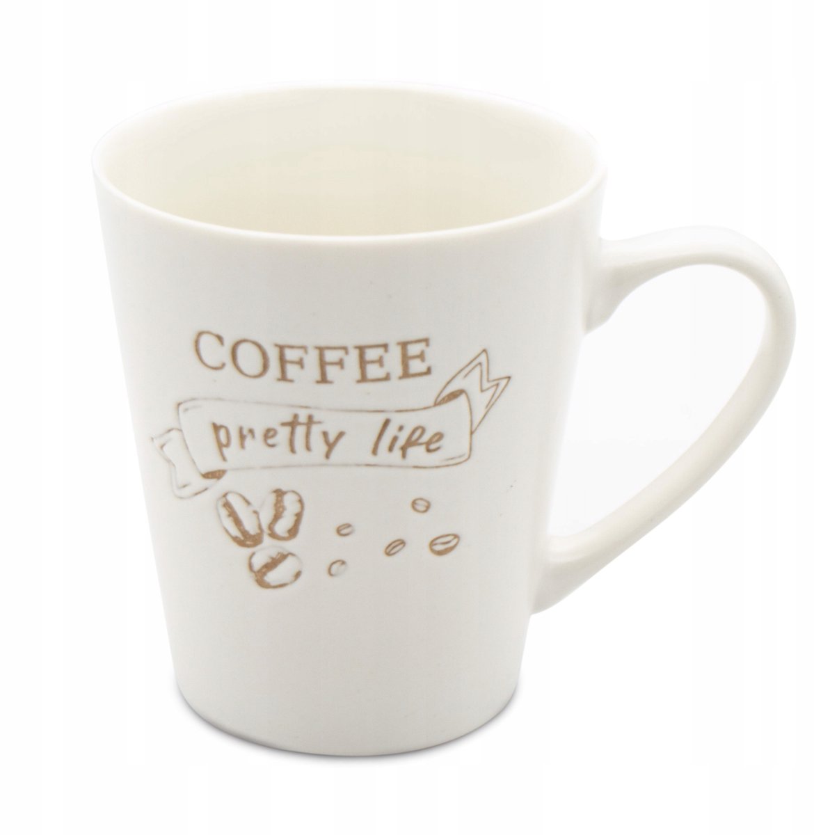 Bella Fireinen Mok 330ml - Beige/Wit - Koffie & Thee