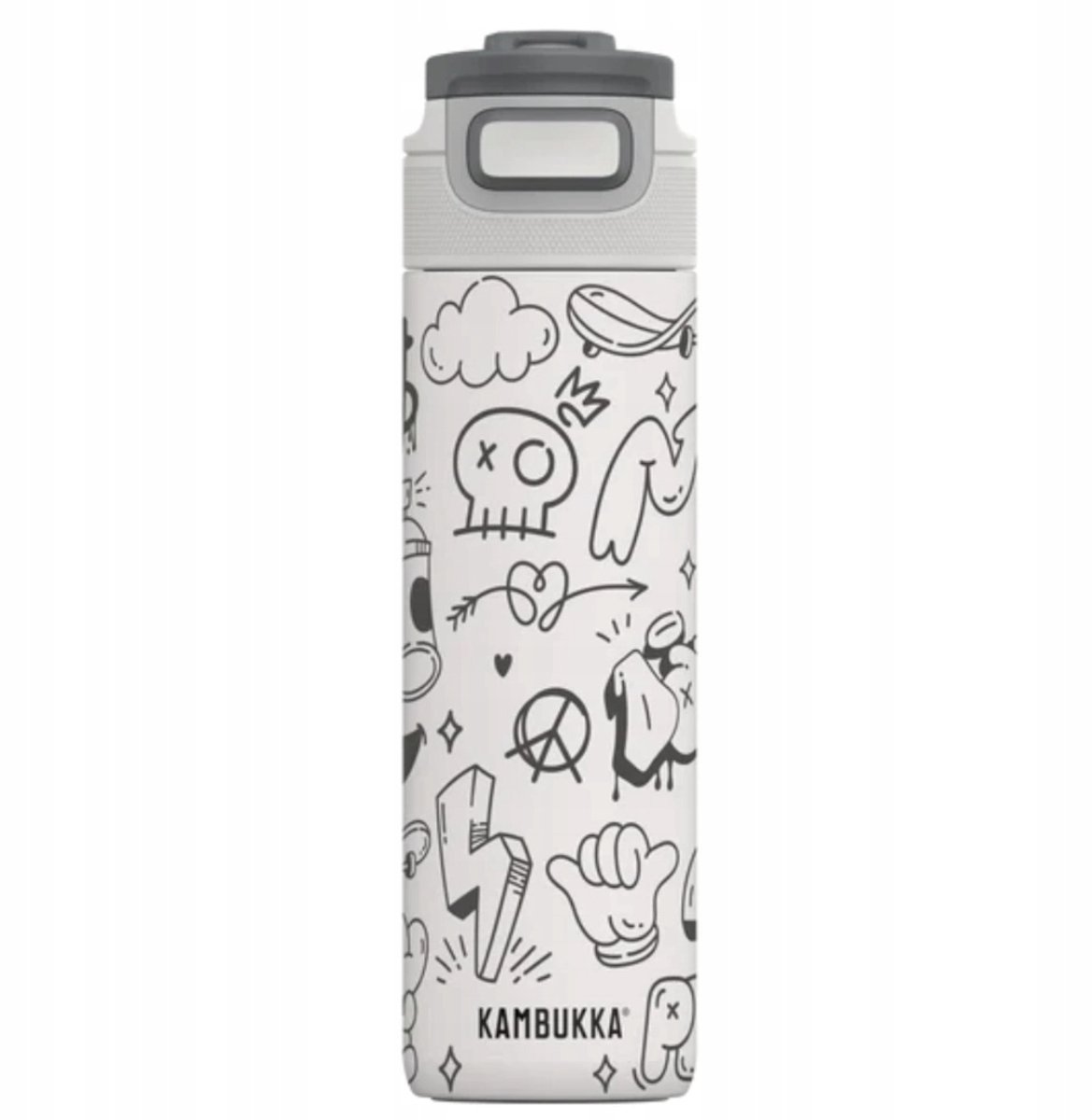 Kambukka Elton Street Art Thermosfles 600ml - RVS, 22u Koel