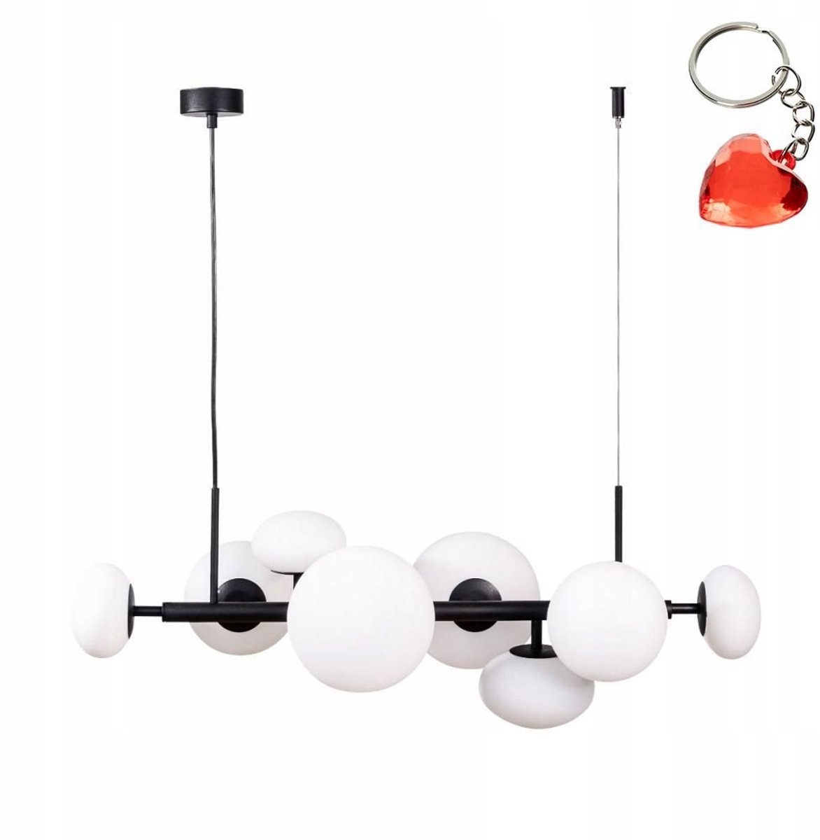 Zuma Line OMI 1192 Hanglamp - Modern Wit/Zwart Metaal & Glas