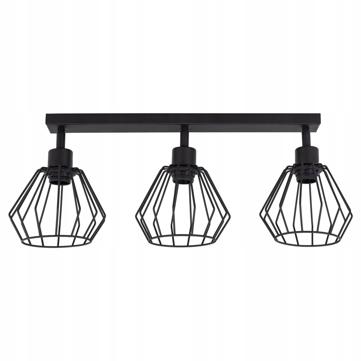 Zwarte Plafondlamp met Scharnieren - Diamant Stijl Loft