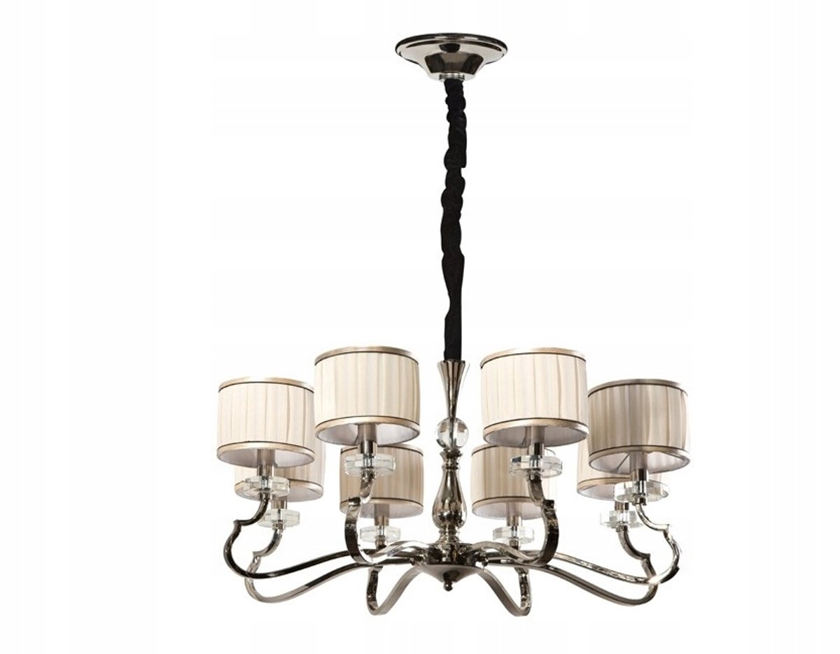 Luxe 8-armige Plafondlamp Bergena met Kristaldecoratie