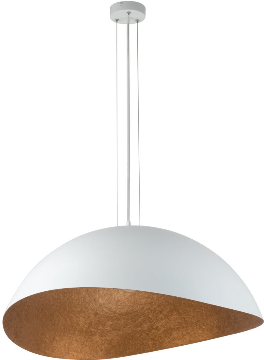 Sigma Solaris L hanglamp wit/koper - Stijlvolle plafondlamp