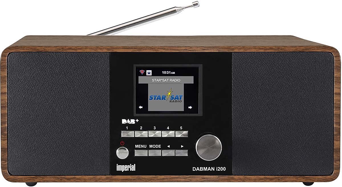 Bol.com Imperial DABMAN i200 V2 - DAB+ / FM Radio - Internetradio - Bluetooth - WiFi - USB - Hout aanbieding