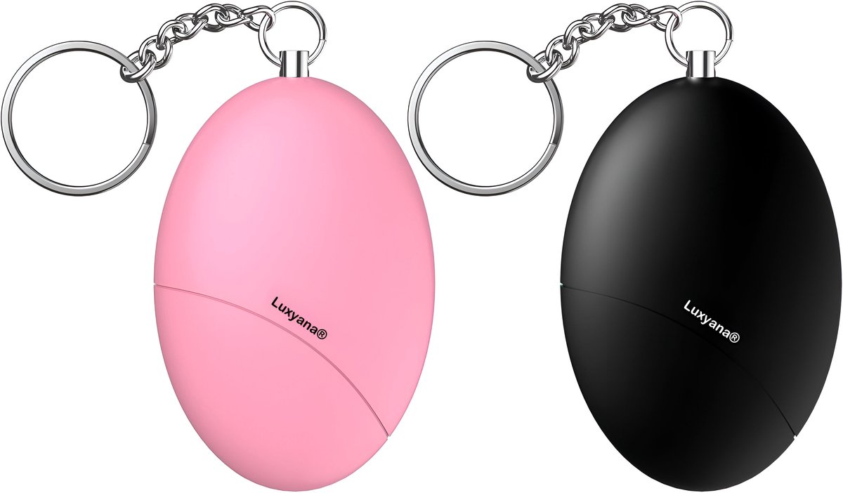 Luxyana® Alarm Sleutelhanger – Effectieve Zelfverdediging Sleutelhanger met Luid Alarm – 2 Stuks - Compact & Lichtgewicht – Zelfverdediging Producten – Alarmknop voor Ouderen