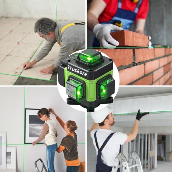 Five Stars® Kruislijnlaser - 4 tot 16 Lijnen - 4D Professionele Bouwlaser - Zelfnivellerend - 360 Graden - Groene Laser Waterpas - Lijnlaser Five Stars® Kruislijnlaser - 4 tot 16 Lijnen - 4D Professionele Bouwlaser - Zelfnivellerend - 360 Graden - Groene Laser Waterpas - Lijnlaser