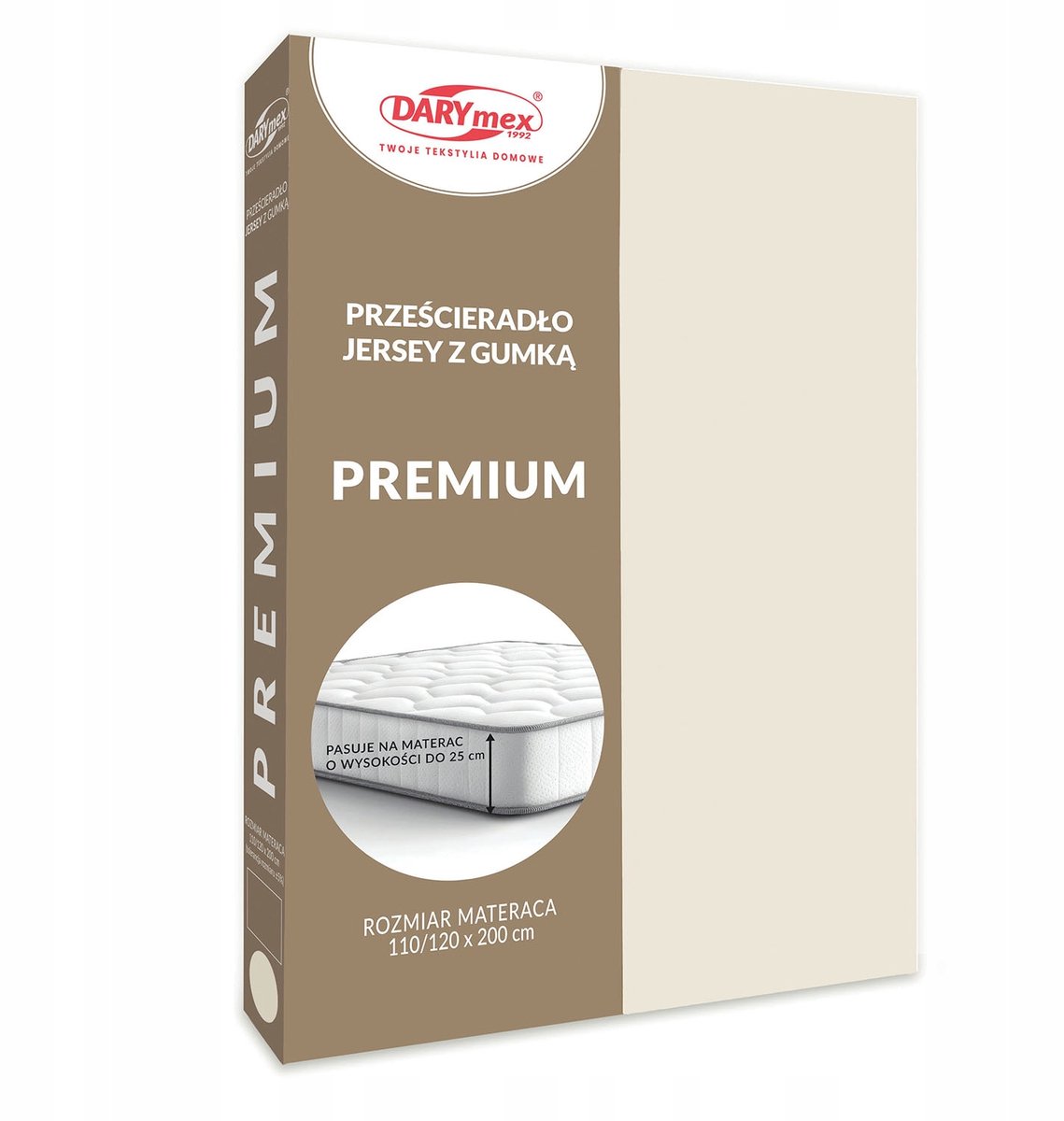 Hoeslaken Jersey met Elastiek PREMIUM 90x200 Crème Ecru Dik 170g