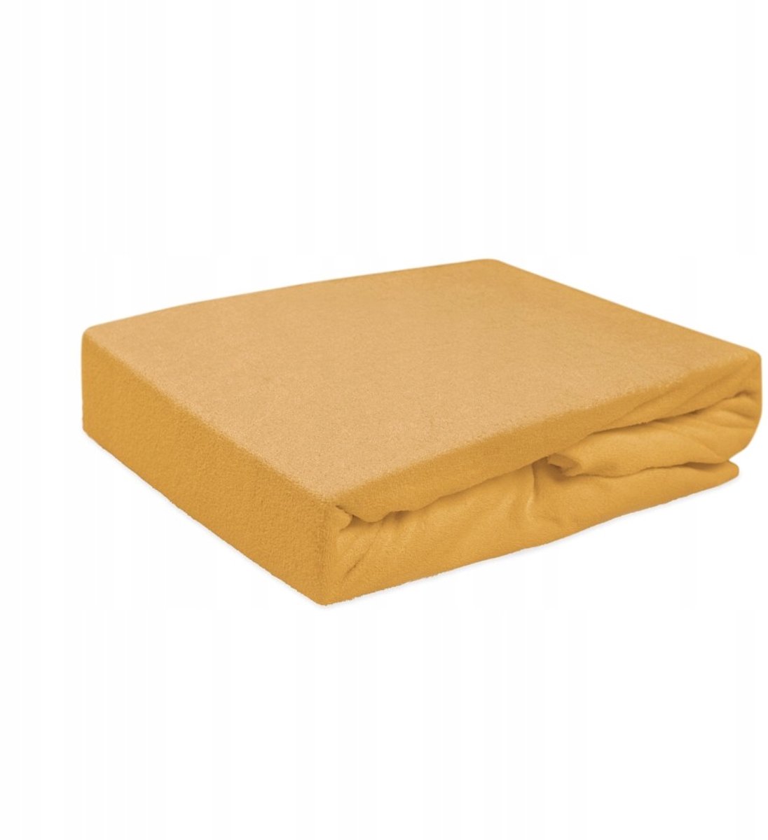 Hoeslaken Badstof 160x200 cm - Mosterdgeel
