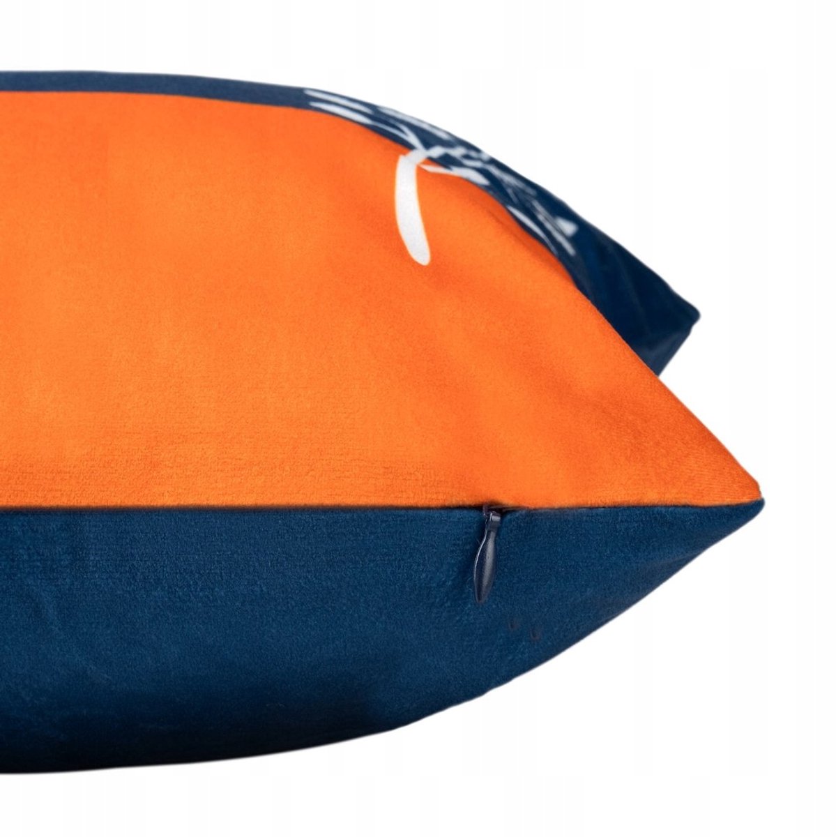 Decoratieve Kussenhoes 43x43cm Zacht Velvet Oranje Bloemen