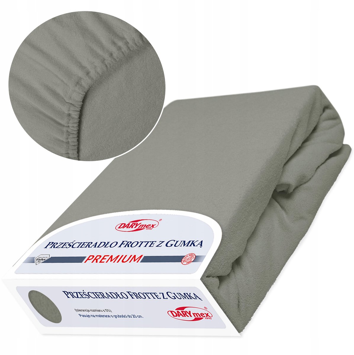 Hoeslaken Badstof 90x200cm - Hoog Grammage 200g/m², Grijs