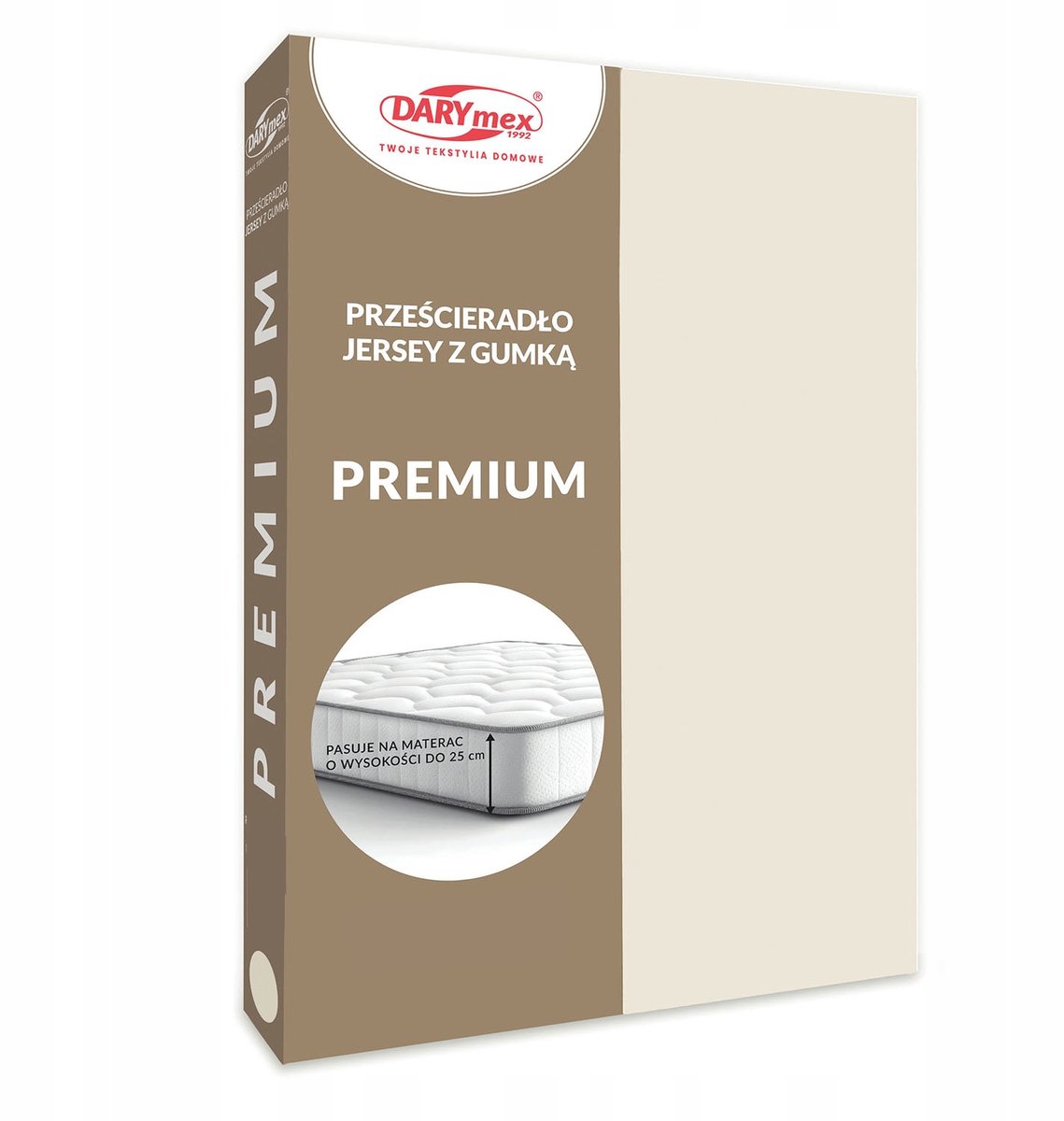 Jersey Hoeslaken 180x200cm - Premium Katoen, Crème Ecru