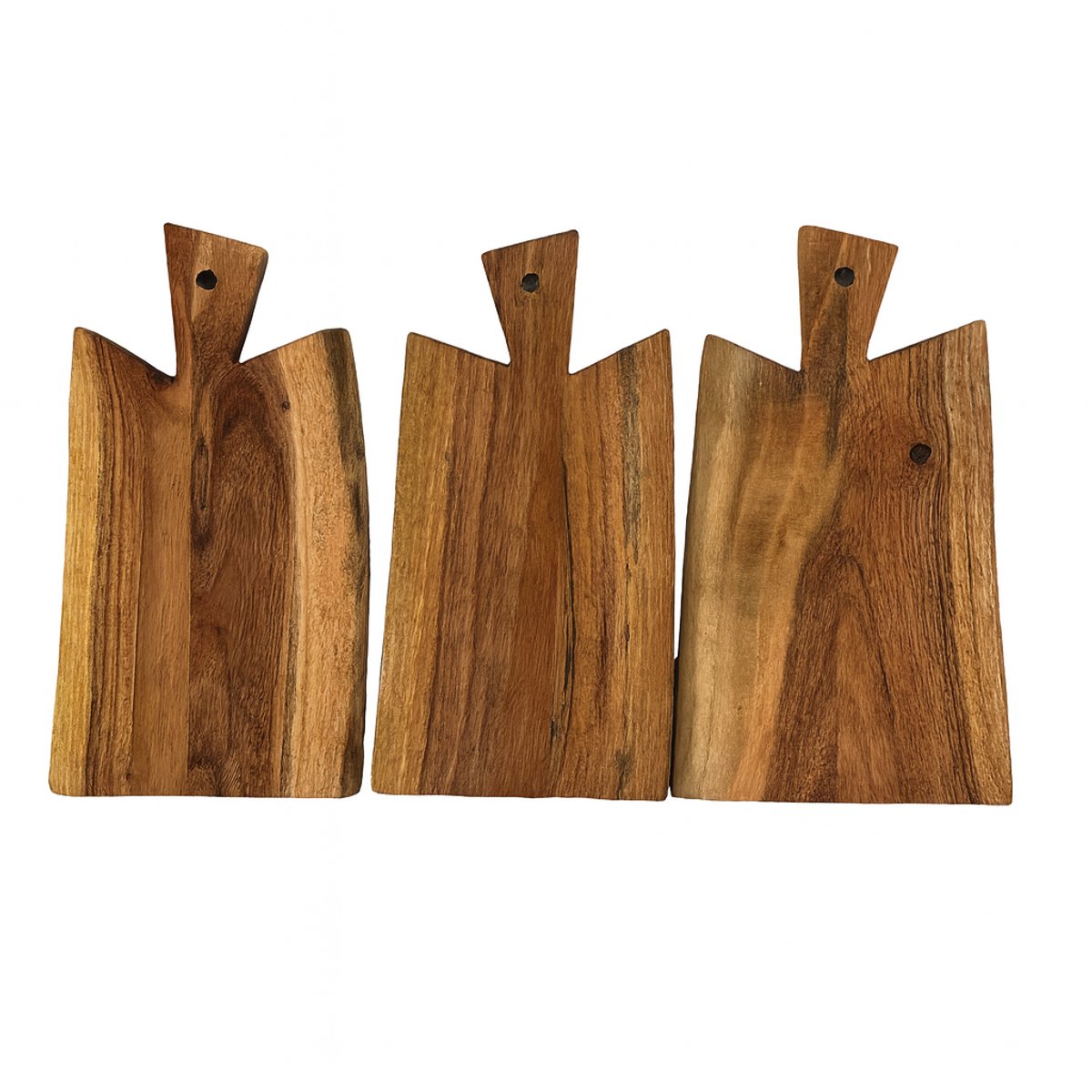 Koipa 3-Delige Snijplankenset (30 x 18 x 2) - Voor Keuken, Snijplanken, Serveerplank, Kaasplank, Borrelplank en Tapasplank - Snijplank Acacia Hout