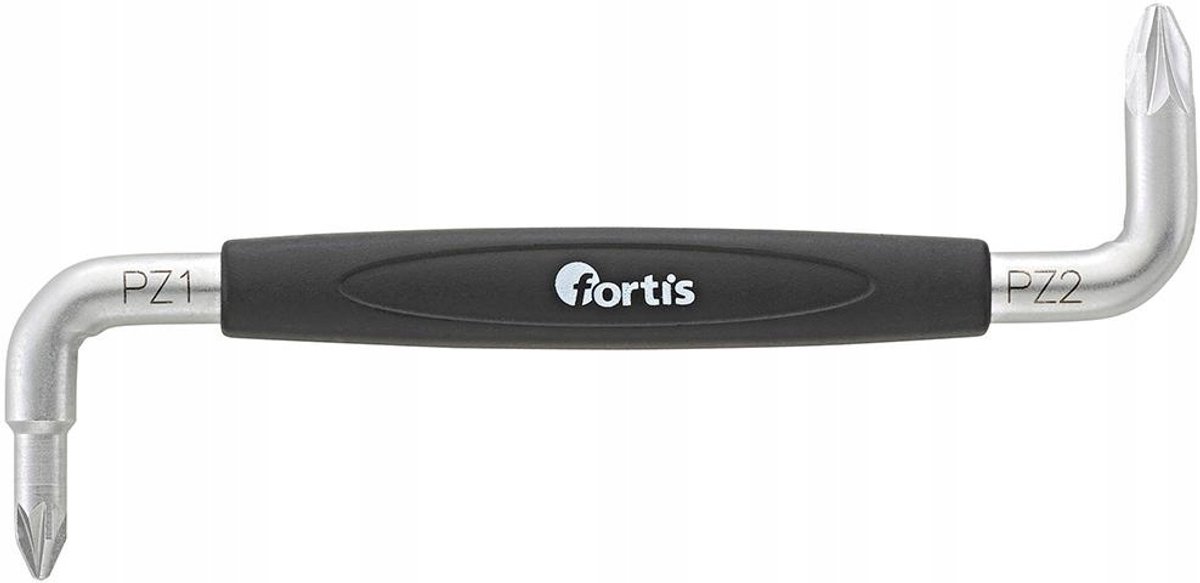 FORTIS Hoek-schroevendraaier PZ1+PZ2x100mm
