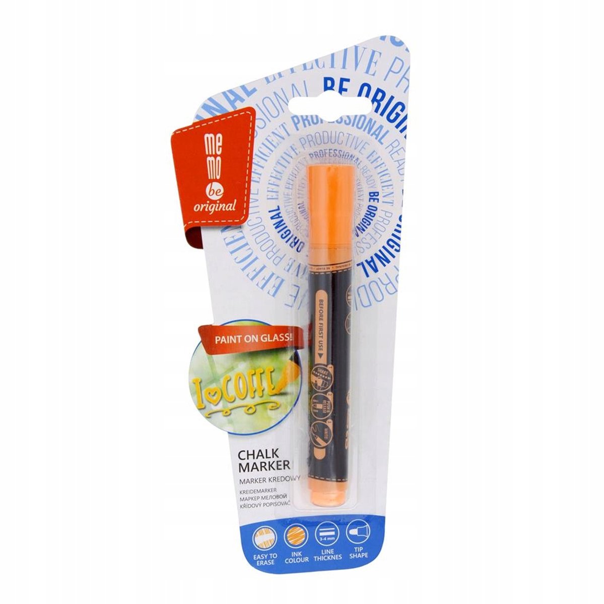 MEMOBE Krijtmarker Neon Oranje - Ronde Punt 2-3mm