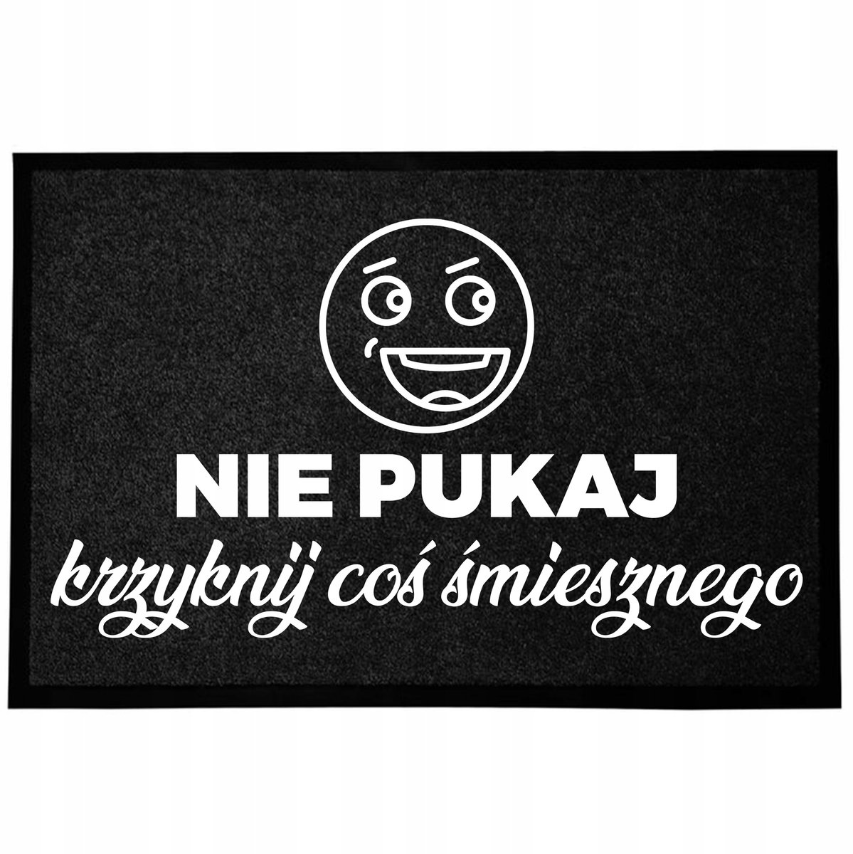 Grappige Deurmat 40x60cm Zwart - Niet Kloppen, Schreeuw Wat Grappigs