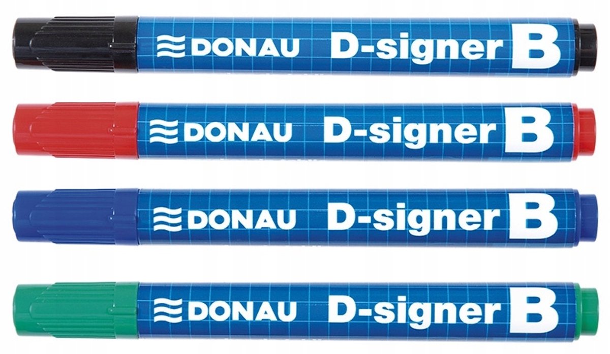 Zwarte Whiteboard Markers, 2-4mm, Zwart, 10 Stuks