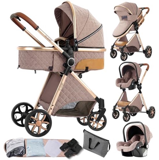 3-in-1 Combi Kinderwagen voor Pasgeborenen - Opvouwbare - 3-in-1 - €424,43