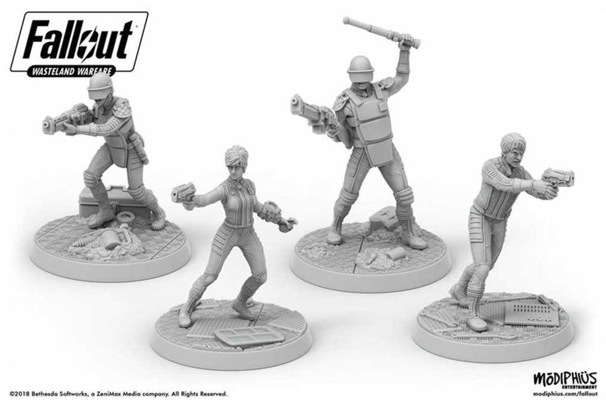 Fallout: Wasteland Warfare - Survivors: Vault Personnel - Uitbreiding - Modiphius Entertainment - Ongeschilderd