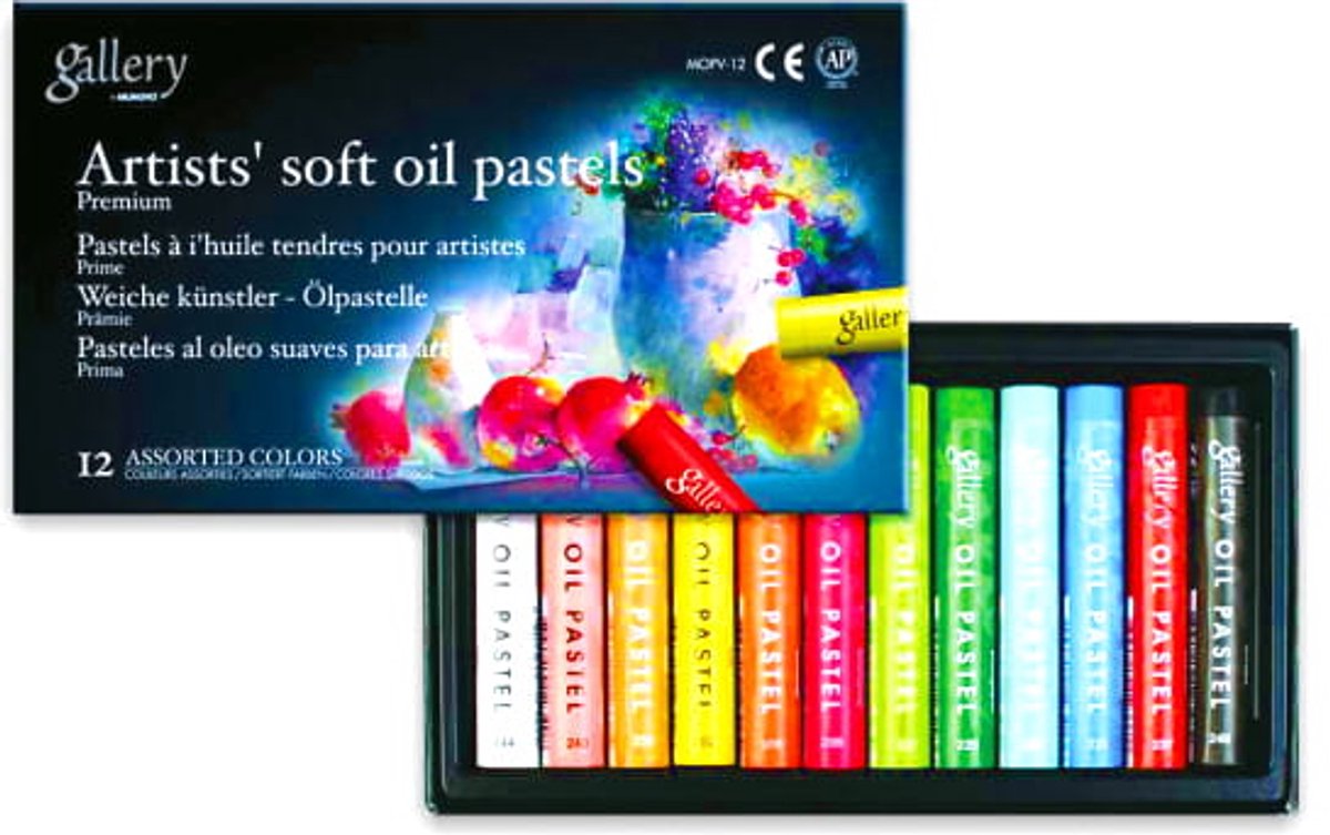 Mungyo Zachte Oliepastels, 12 Kleuren