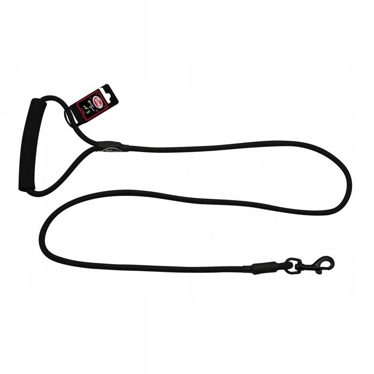 Pet Nova Zwart Nylon Hondenriem 120 cm - Comfortabel en duurzaam