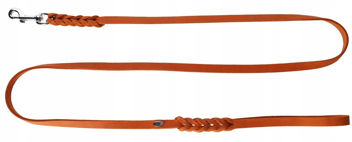 Dingo Boutique Leren Hondenhalsband 1,2 x 180 cm - Oranje