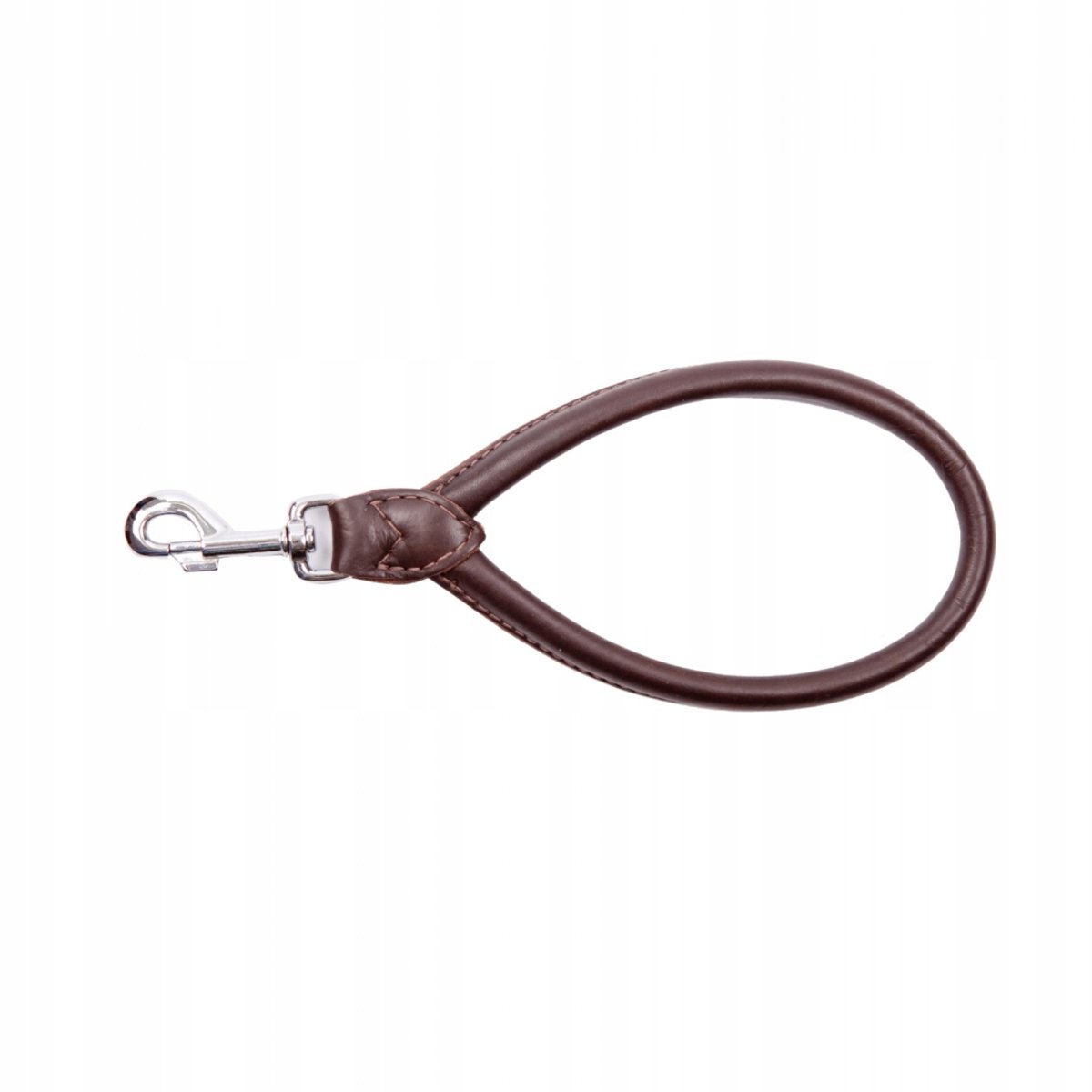 DINGO Ronde Lederen Hondenriem - 1,2 x 33cm - Bruin