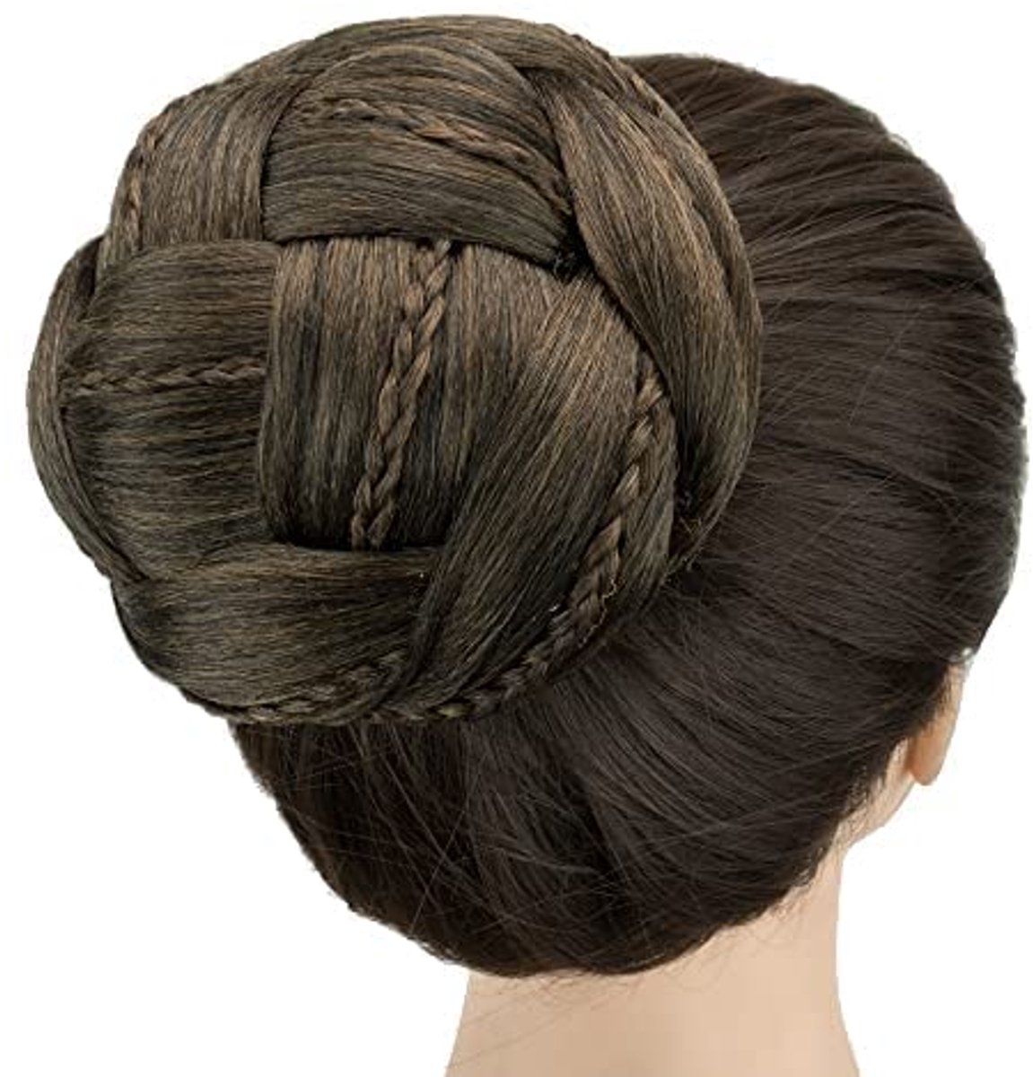 Grote Maat Gevlochten Chignon Haar Cover Donut Haarstukken voor Bruiloften