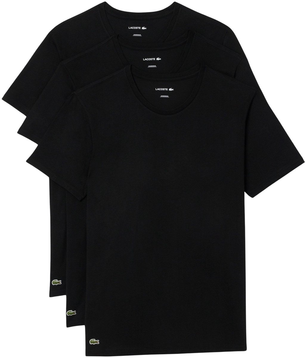Lacoste Lounge Shirts Heren 3-pack Zwart
