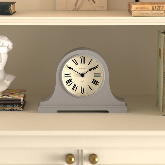 NEWGATE® M Mantel Silent Sweep Mantel Clock - 'No Tick' - een moderne schoorsteenmantel klok - kleine klok - schoorsteenklokken - minimalistische wijzerplaat - (Middernacht blauw