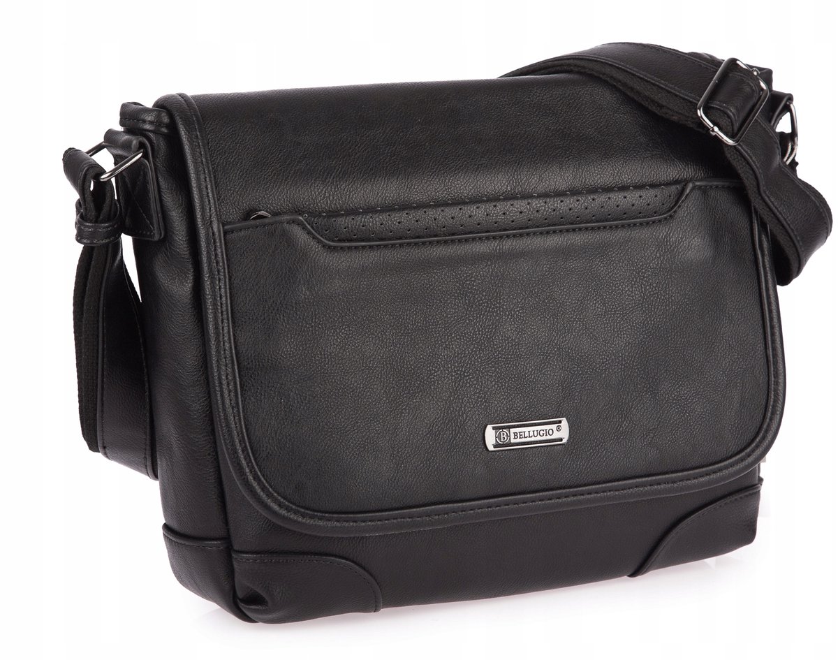 Herentas Schoudertas Leerlook Elegant Werk Studeren Stad