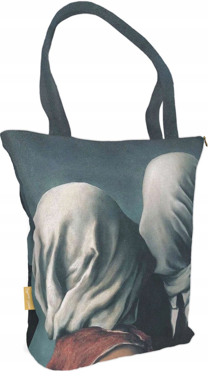 Shopper Tas met René Magritte 'De Geliefden' Print