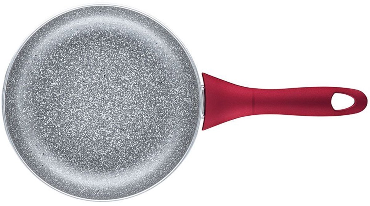 Jasper Koekenpan 28 cm - Antiaanbaklaag, Aluminium, Rood
