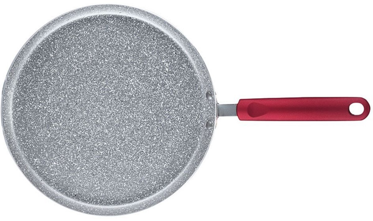 Ambitie Jasper Pannenkoekenpan - 25 cm - Antraciet/Rood