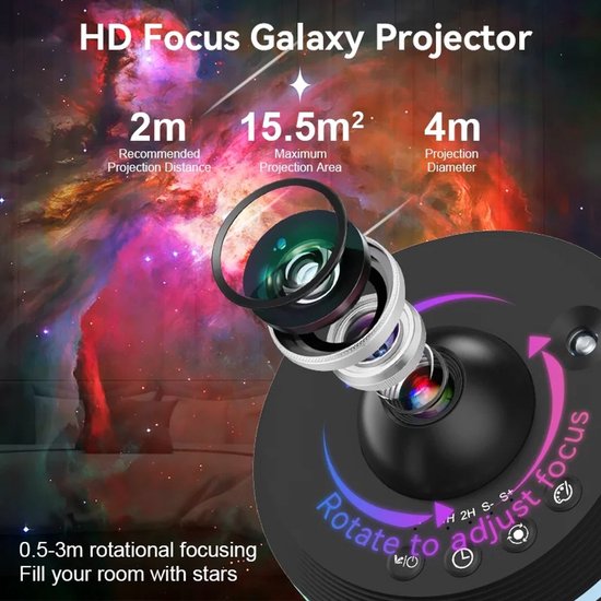 ACEP Galaxy lamp - Sterren projector - Galaxy - Nachtlamp - Kinderkamer decoratie - Astronaut sterren projector - Sterrenlamp van ACEP — afbeelding 4