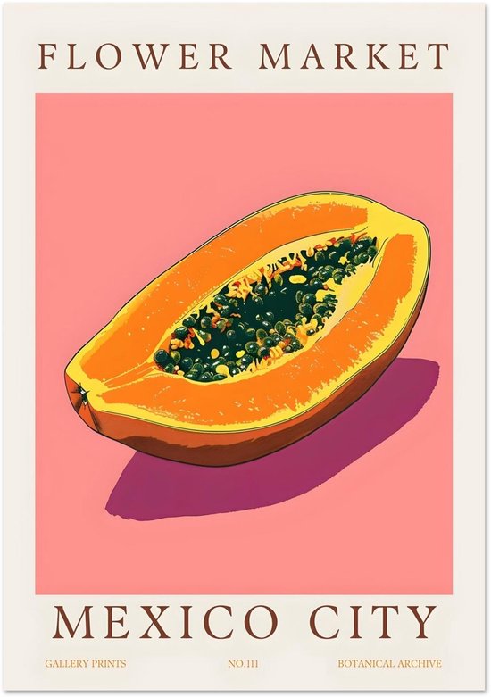 Flower market - Mexico City poster A4 21x29.7 cm